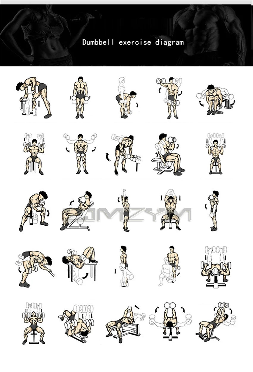 Home Fitness Automatic Adjustable Dumbbell Set Fitness Equipment Training Dumbell Set 13.4KG