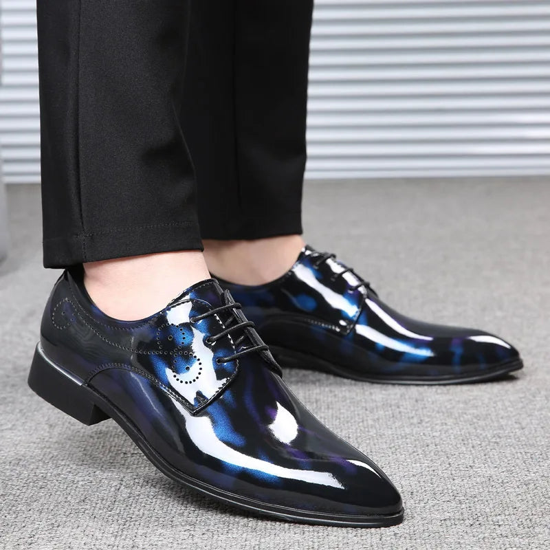 Men's Patent Leather Oxford Shoes For Men