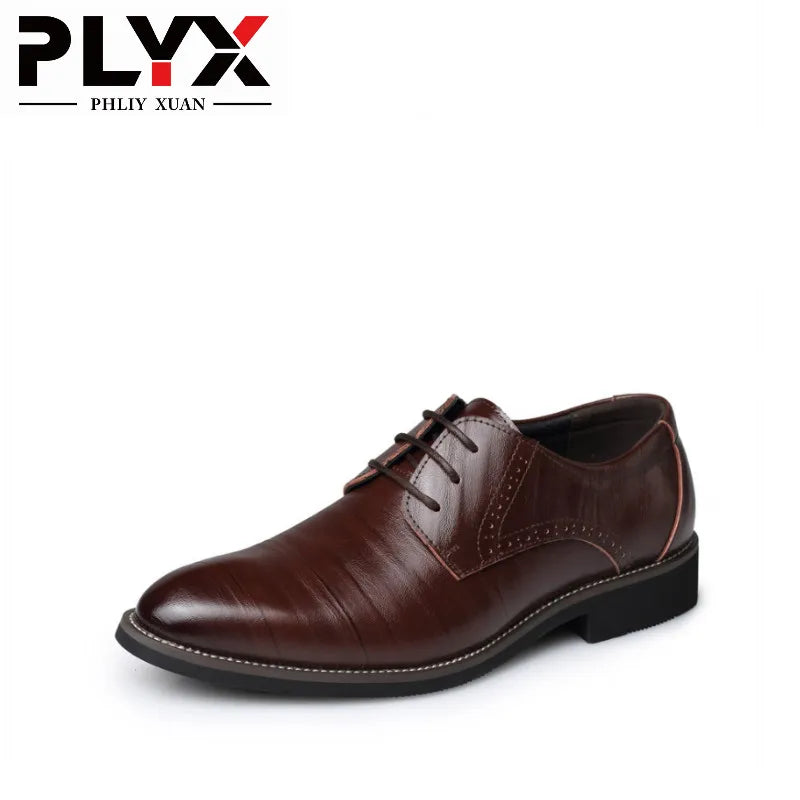 Men Oxford Letaher Dress Shoes