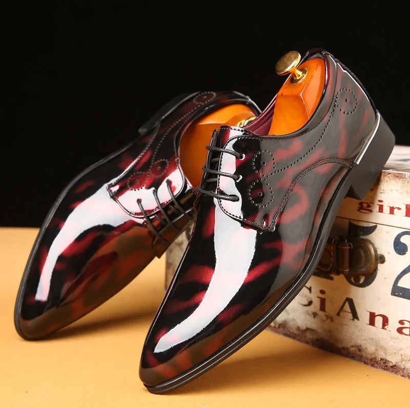 Men's Patent Leather Oxford Shoes For Men