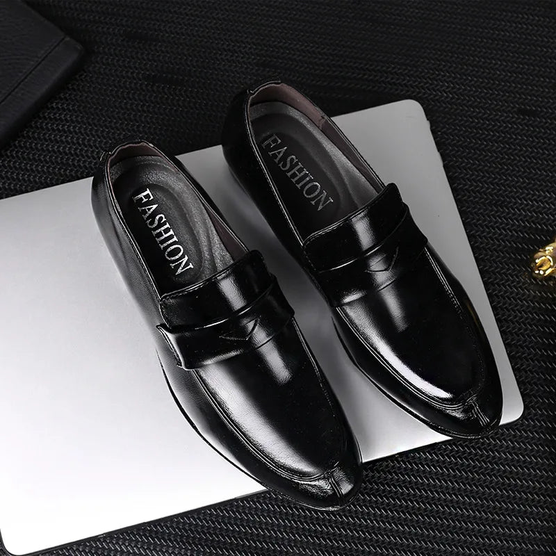 Men's Leather Loafers Dress Shoes