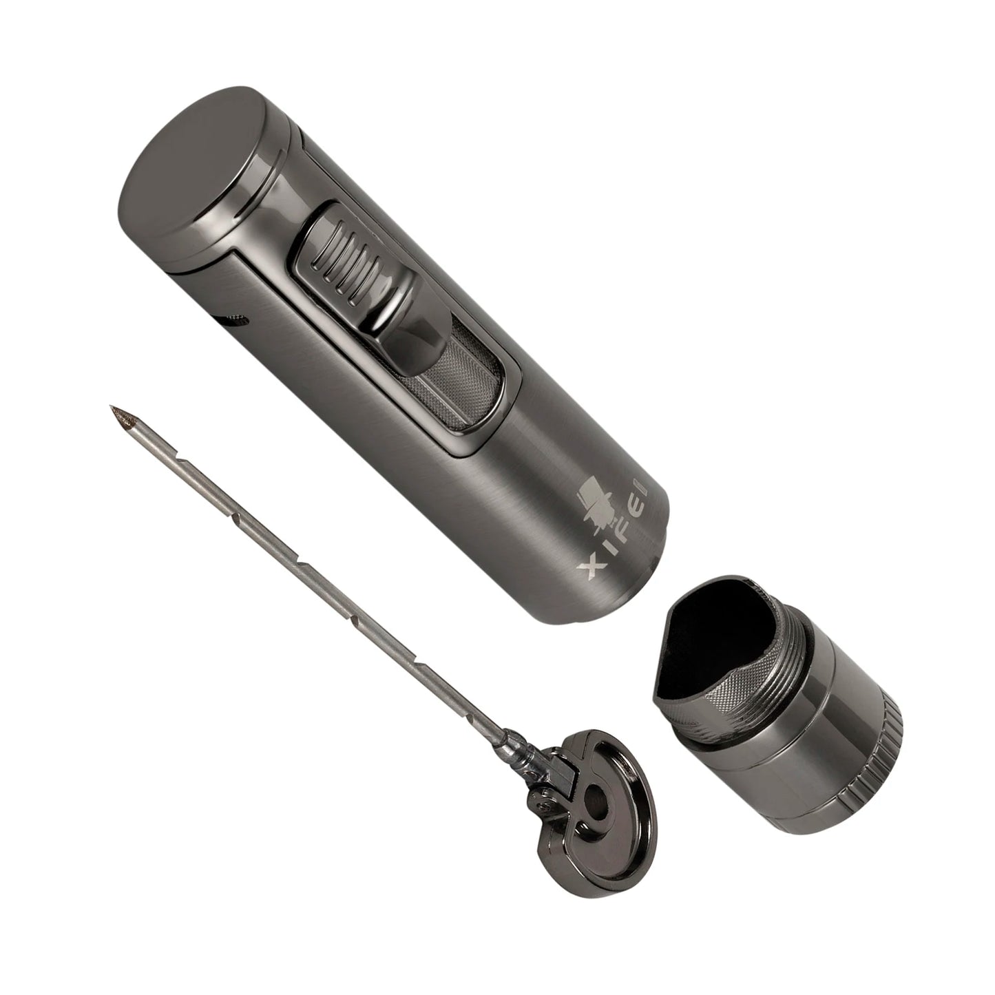 Xifei Cigar Lighter Torch W/ Puncher Holder Aeration Tool Needle Windproof Aansteker Metal Esqueiro Maçarico Smoking Accessories