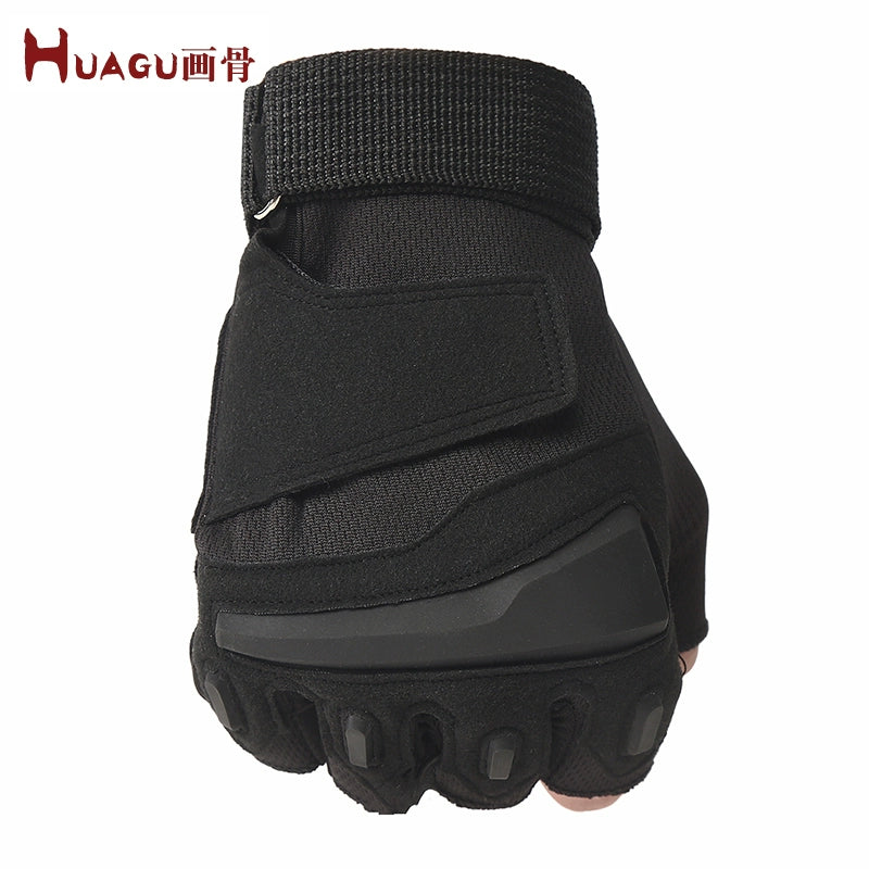 Non Slip Tactical Half Finger Sports Gloves Men Outdoor Cycling Motorcycle Fitness Breathable Special Forces Open Finger Kids Cool