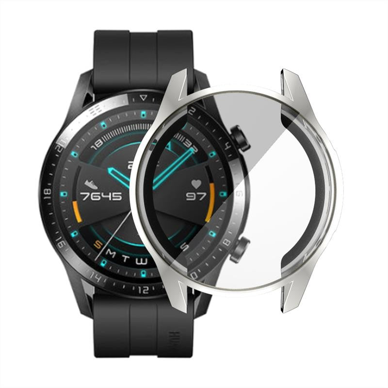 Applicable to Huawei Watch GT2 Strap GT3 Shell Membrane Integrated Silica Gel Protective Shell Protective Case 42 All-Inclusive Dial 46mm Smart Accessories Protective Film Clock Cover Watch Case Scratch-Resistant Men and Wome