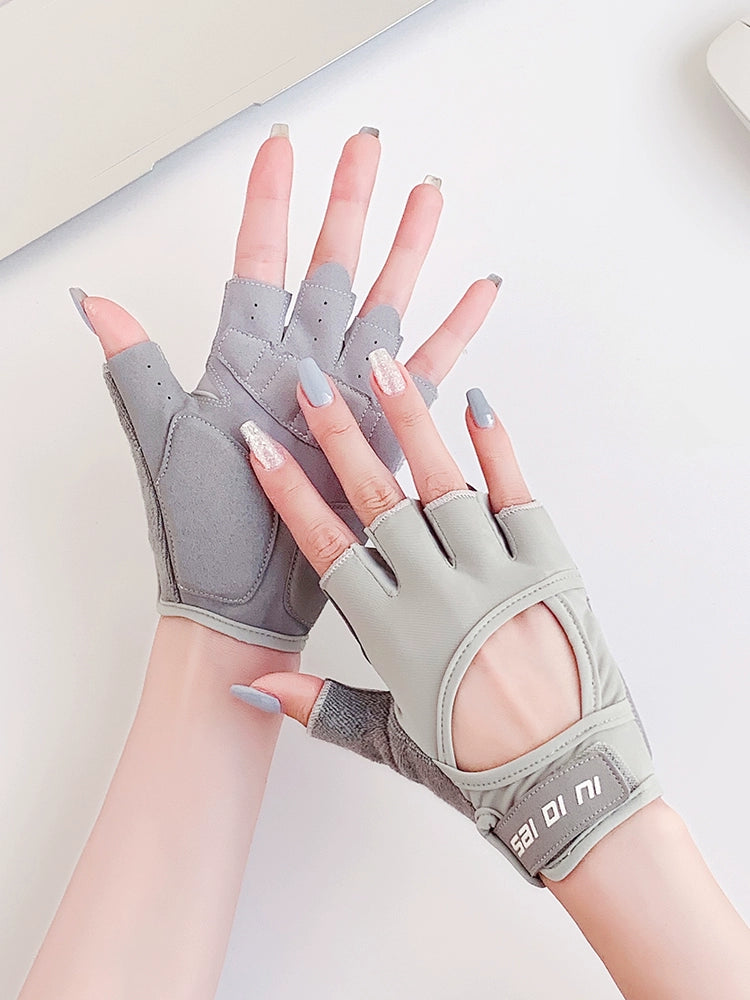 Female Kettlebell Training Cycling Sports Half-Finger Fitness Gloves