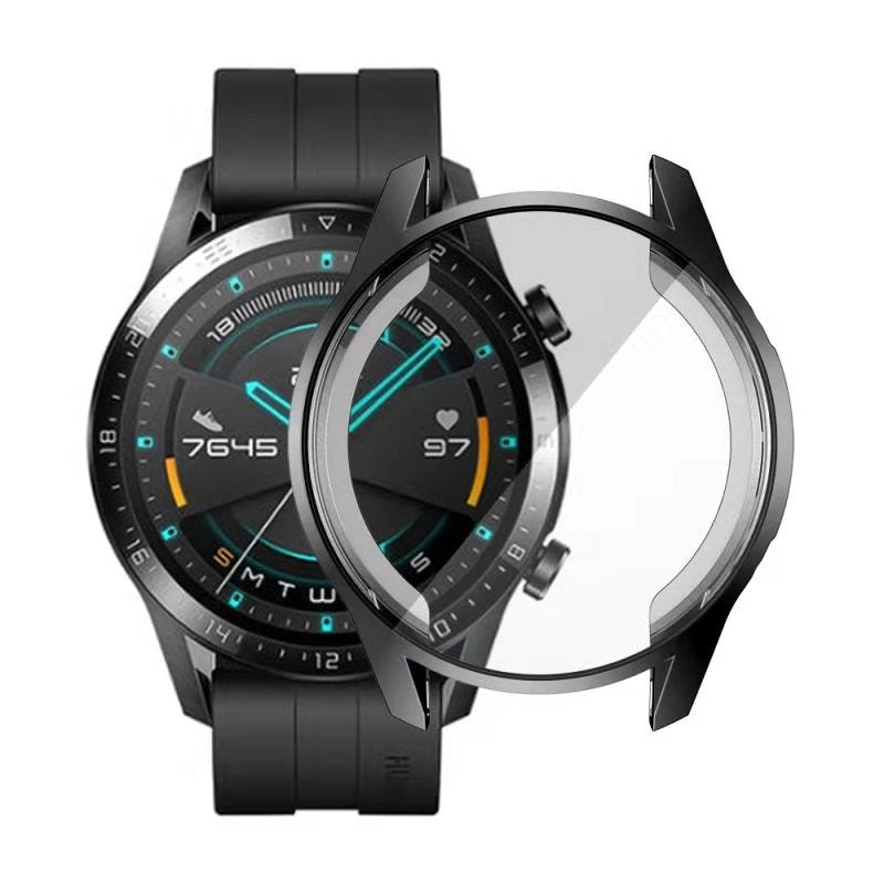 Applicable to Huawei Watch GT2 Strap GT3 Shell Membrane Integrated Silica Gel Protective Shell Protective Case 42 All-Inclusive Dial 46mm Smart Accessories Protective Film Clock Cover Watch Case Scratch-Resistant Men and Wome
