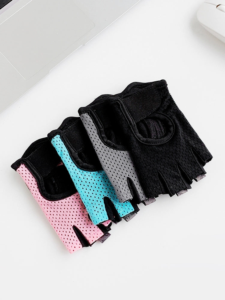 Fitness Gloves Women Kettlebell Equipment Horizontal Bar Exercise Wristband Training Non-Slip Half Finger Men's Sports Anti-Cocoon Badminton