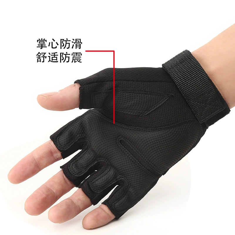 Non Slip Tactical Half Finger Sports Gloves Men Outdoor Cycling Motorcycle Fitness Breathable Special Forces Open Finger Kids Cool