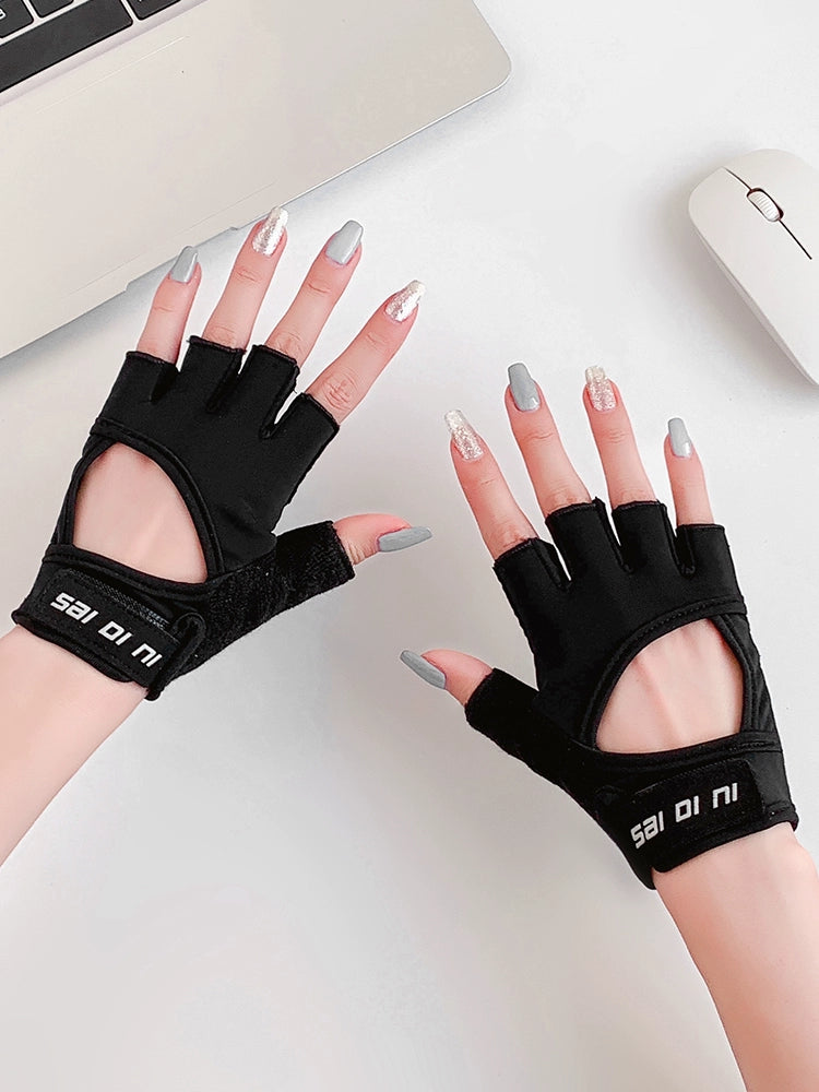 Female Kettlebell Training Cycling Sports Half-Finger Fitness Gloves