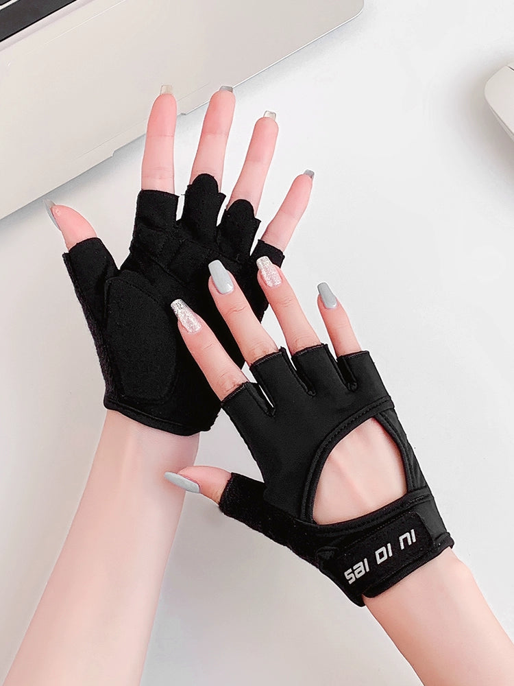 Female Kettlebell Training Cycling Sports Half-Finger Fitness Gloves