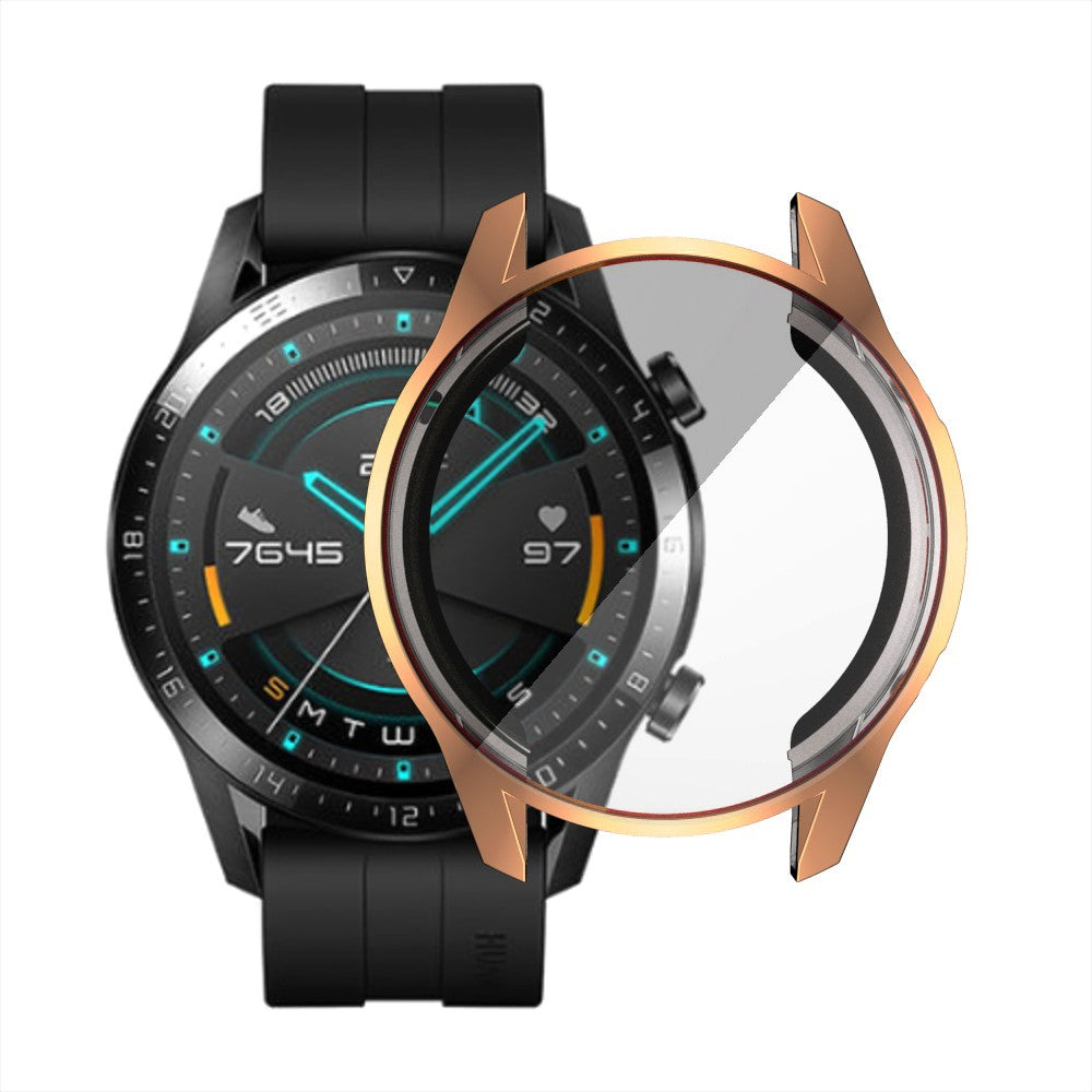 Applicable to Huawei Watch GT2 Strap GT3 Shell Membrane Integrated Silica Gel Protective Shell Protective Case 42 All-Inclusive Dial 46mm Smart Accessories Protective Film Clock Cover Watch Case Scratch-Resistant Men and Wome