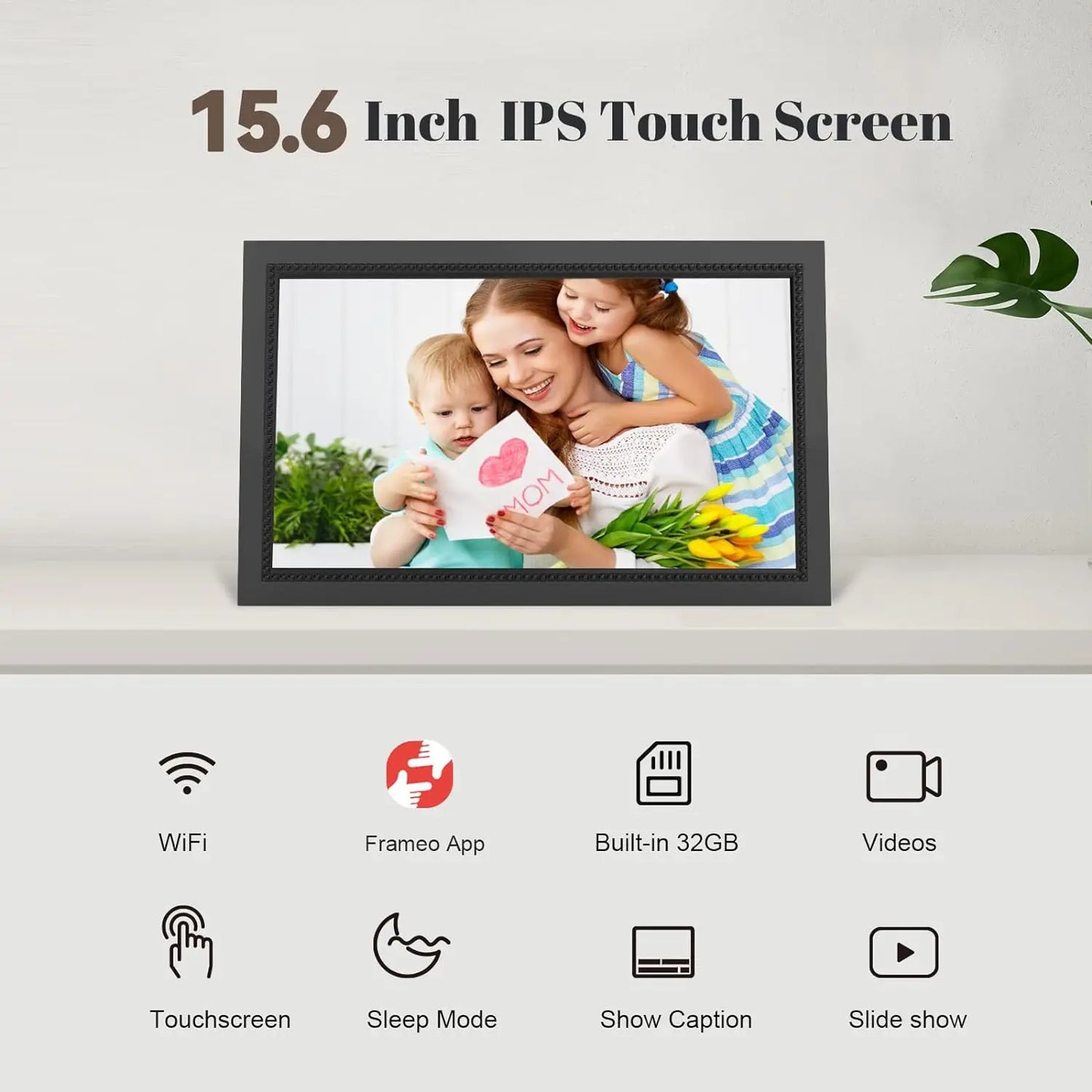 15.6 inch built in 32GB WiFi Large touch Digital Photo Frame 1920*1080 Digital Frame Good Gift