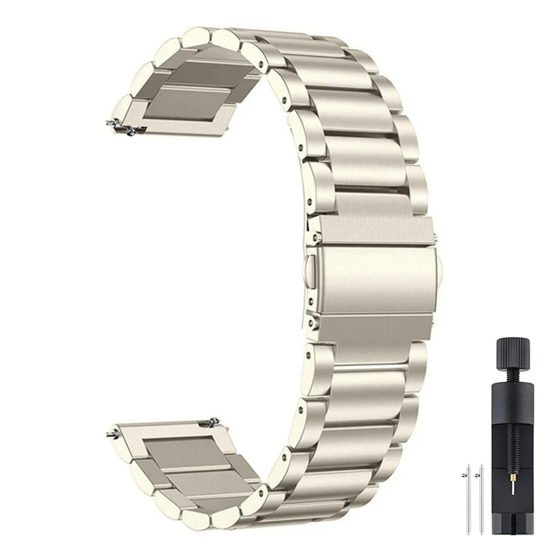 18mm 22mm 20mm Watch Band For Samsung Galaxy Watch 7/6/5/4/3 40mm 44mm S3 Active2 Huawei Watch GT4 GT3 Gt2e Stainless Steel Band