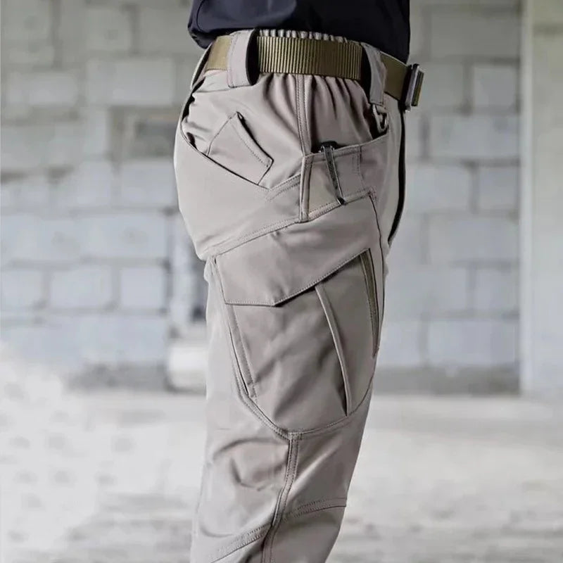 Mens Spring Autumn Tactical Cargo Elastic Pants Combat Trekking Hiking Camping Climbing Run Sport Cycling Work Outdoor Trousers