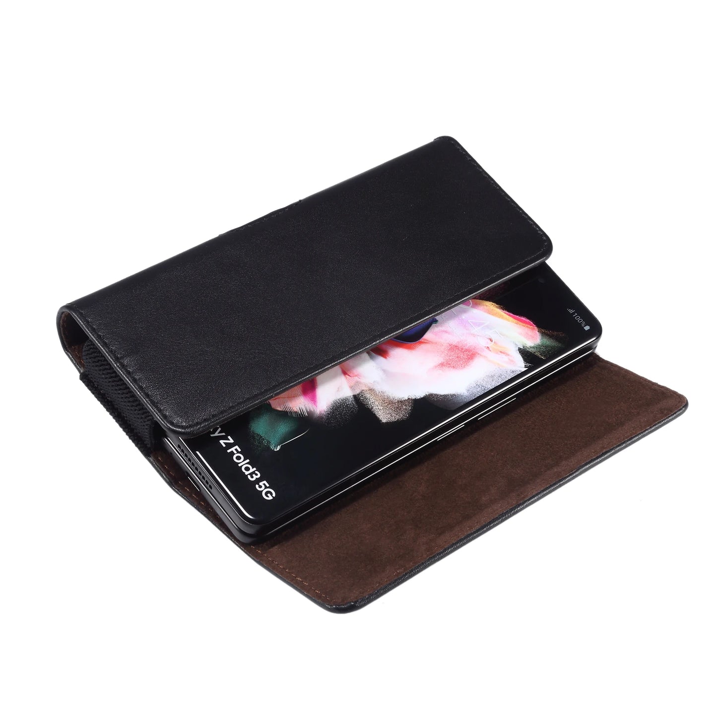 Leather Belt Clip Case Men Waist Bag For Samsung Galaxy Z Fold 5 4 3 2 5G Fold5 Fold4 Fold3 Fold2,Vivo X Fold Plus Holster Pouch
