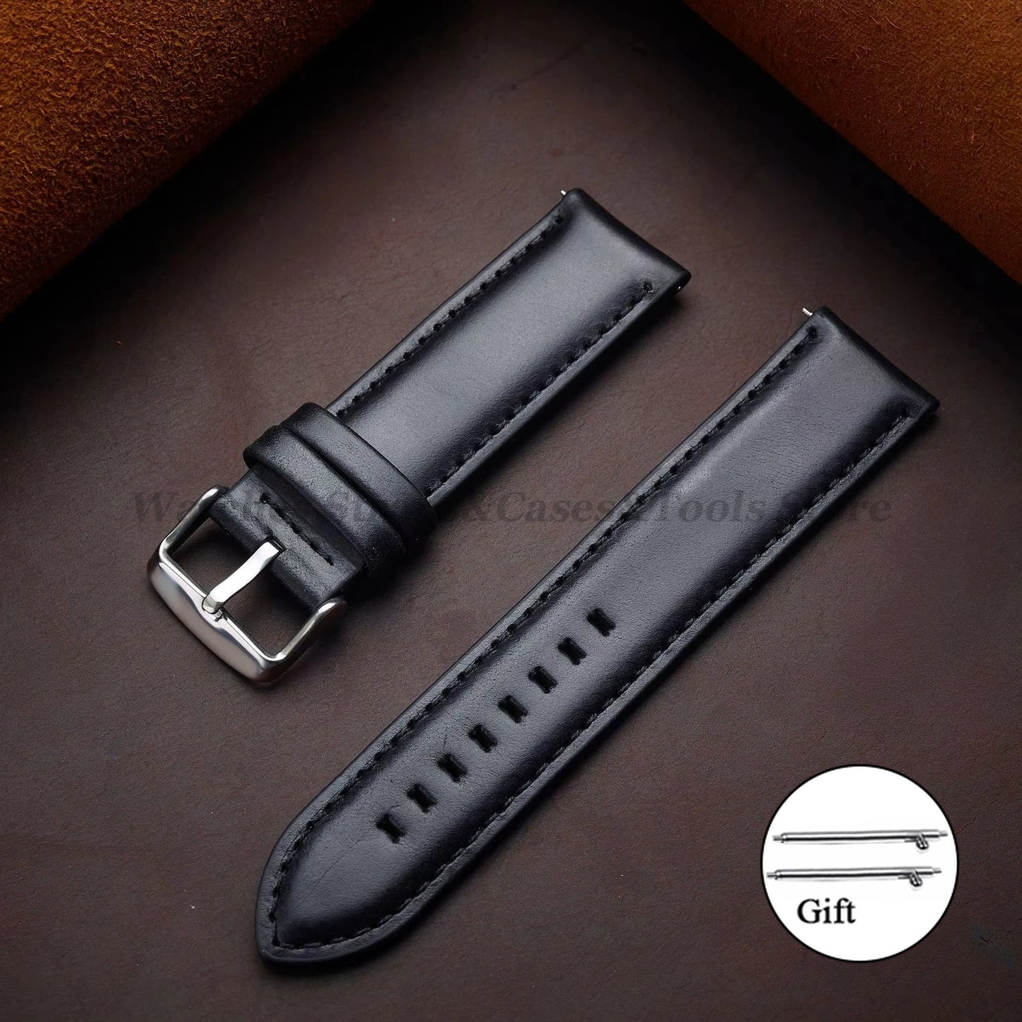 Genuine Leather Watchband 18mm 20mm 22mm 24mm 26mm Vintage Cowhide Watch Strap for DW Quick Release Bracelet Universal Wristband