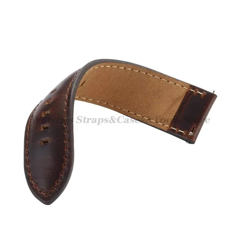 Genuine Leather Watchband 18mm 20mm 22mm 24mm 26mm Vintage Cowhide Watch Strap for DW Quick Release Bracelet Universal Wristband