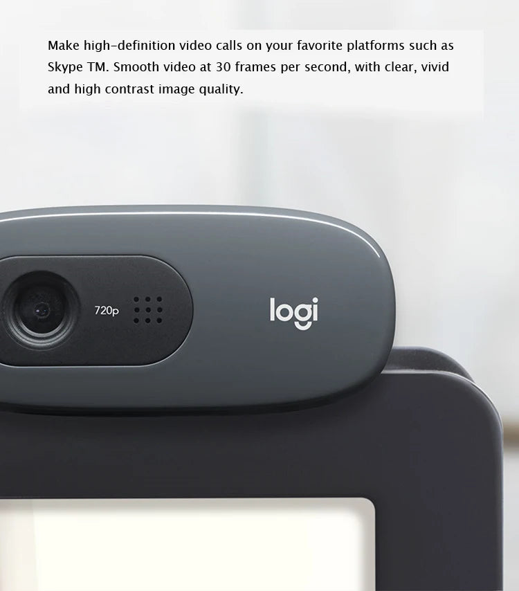 Logitech C270/C270i HD Video 720P Web Built-in Micphone USB2.0 Computer Camera USB 2.0 logitech Webcam 100% Original New