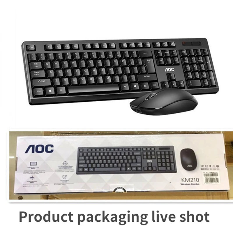 Wireless Mouse and Keyboard Set Mute Waterproof Home Computer Game Notebook