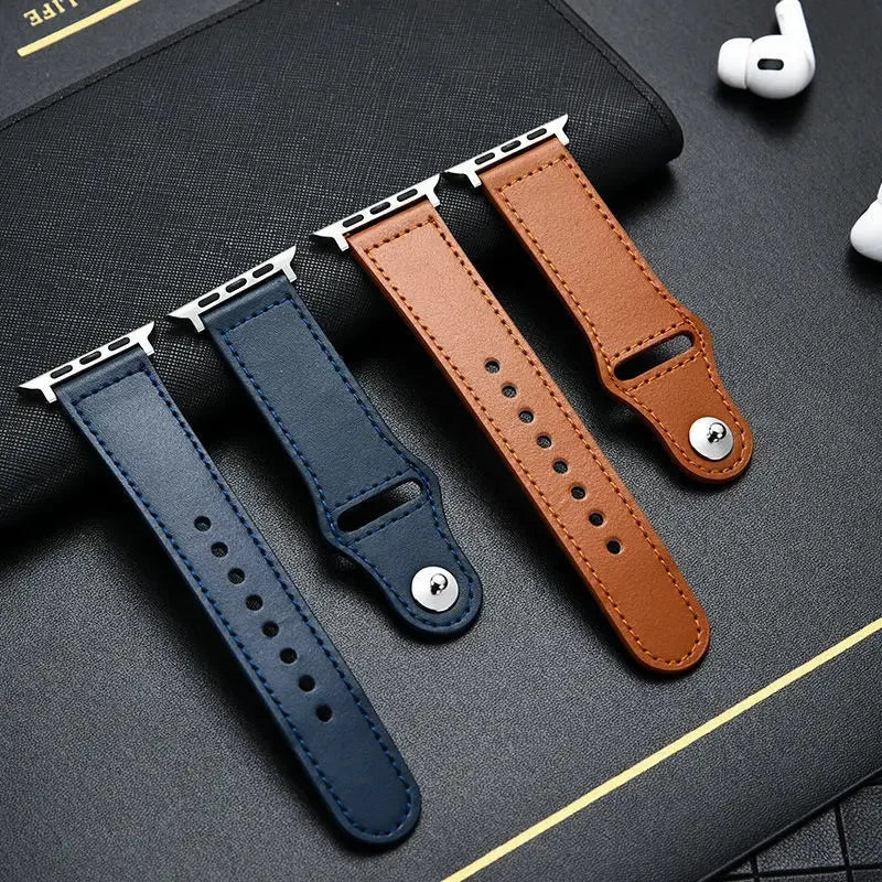 Leather Bands For Apple watch strap Ultra 49mm 46MM 44mm 40mm 38mm/42mm sport bracelet iWatch series 10 9 8 7 3 5 6 se 41mm/45mm