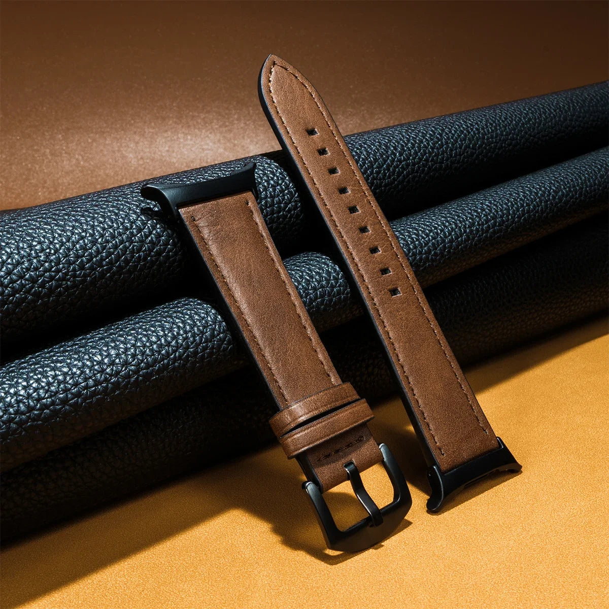 No Gaps Leather Strap for Samsung Galaxy Watch 7 Ultra 47mm Wristband Bracelet for Galaxy Watch 7 Ultra 47mm Quick Business Band