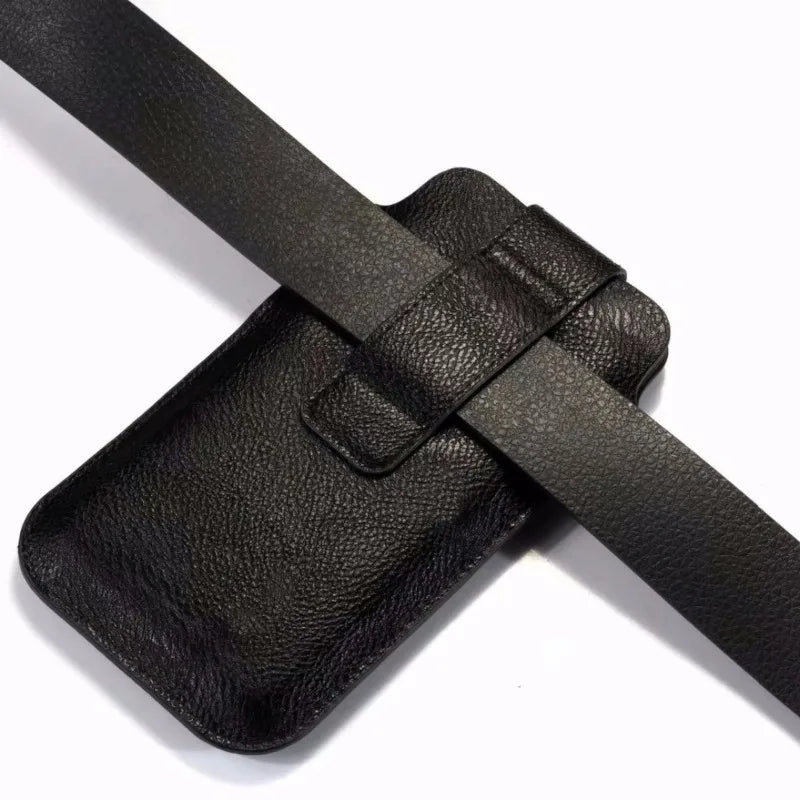 PU Leather Card Holder Waist Belt Phone Pouch Case For Huawei Mate 30 20 Pro P30 P20 Lite,Nova 5T 7 9 SE,Y5 Y6 Y7 Y9 P Smart Bag