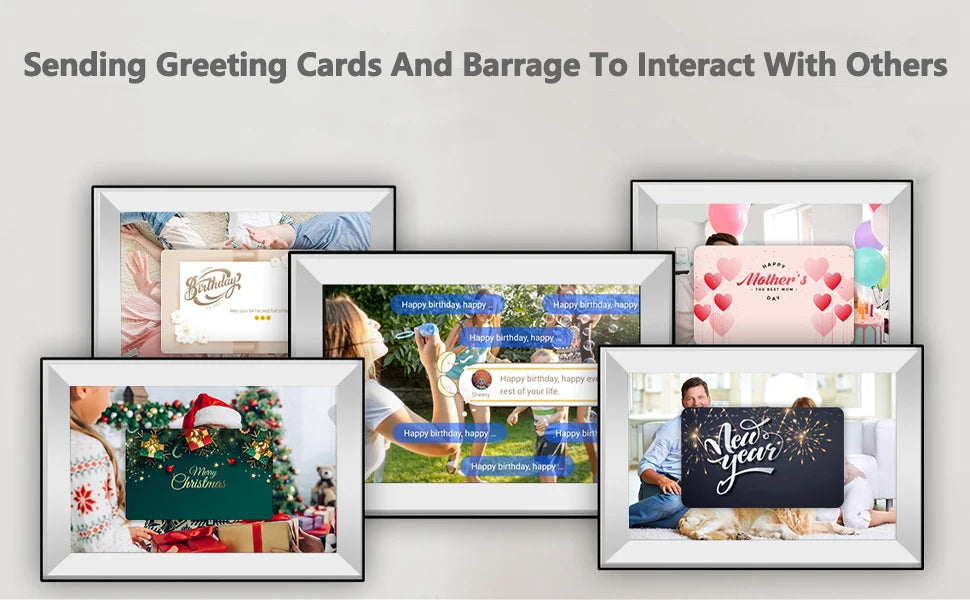 Digital Picture Frame 10.1 Inch 32GB Smart WiFi Digital Photo Frame with 1280x800 IPS HD Touch Screen Wall Mountable