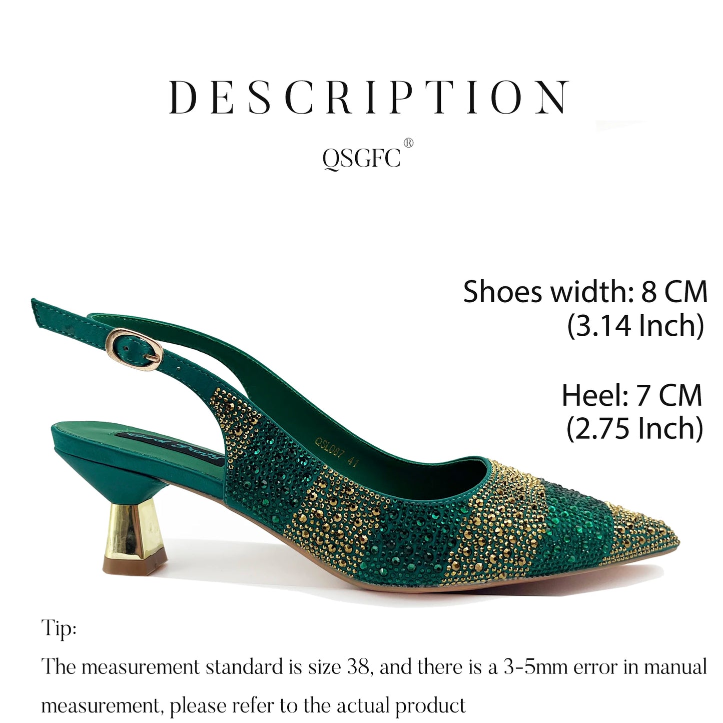 QSGFC INS 2024 Gold Color Elegant Women Heels Shoes and Bag Set Hollow Rhinestones High Heels Wedges Shoes Matching Bag