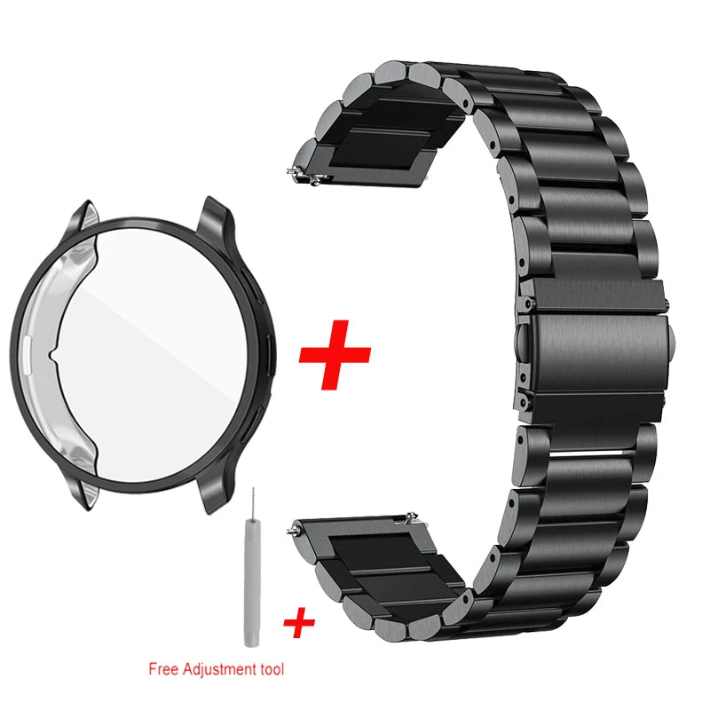 Stainless Steel Strap TPU Case Watch Band Soft Cover For Garmin Venu 3 3S Screen Protector Shell Smartwatch Wrist Bracelet Belt
