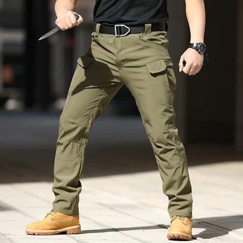 Men City Casual Tactical Hiking Cargo Waterproof Pants