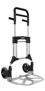 Industrial Convertible Hand Truck - AS7B Heavy Duty Aluminum 2 in 1 Dolly (800 lb Capacity) Lightweight Reinforced Frame, Ergono
