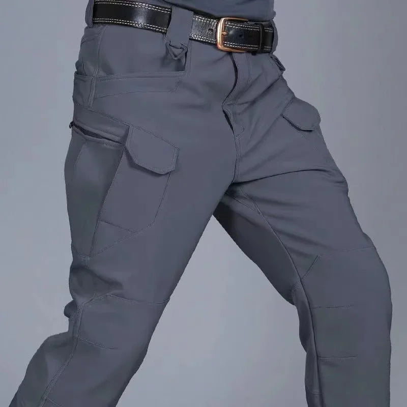 Mens Tactical Cargo Pants Climbing Hiking Camping Fishing Hunting Elastic Trousers Quick Dry Trekking Sports