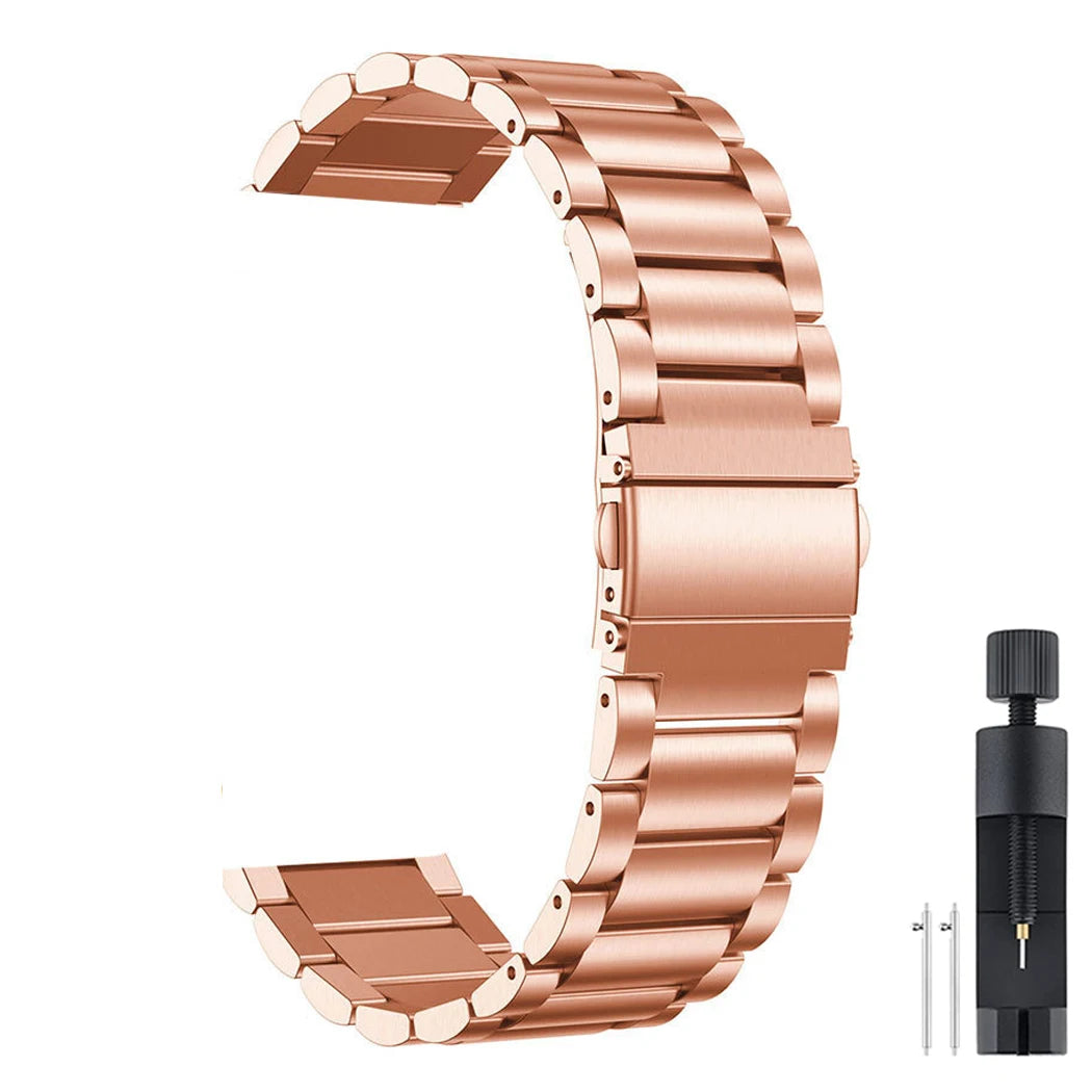 18mm 22mm 20mm Watch Band For Samsung Galaxy Watch 7/6/5/4/3 40mm 44mm S3 Active2 Huawei Watch GT4 GT3 Gt2e Stainless Steel Band
