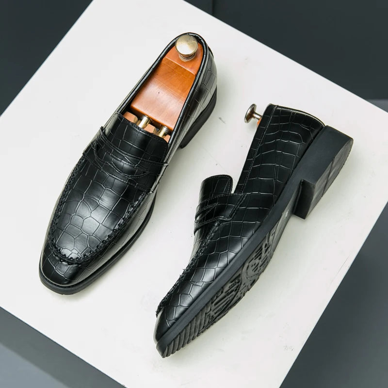 Classic Men's Casual Driving Loafers – Comfortable, Fashionable Moccasins in Leather for Business, and Weddings