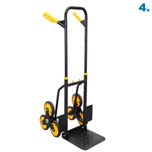 Mount-It! Stair Climber Hand Truck and Dolly, 330 Lb Capacity Heavy-Duty Trolley Cart with Telescoping Handle and Rubber Wheels