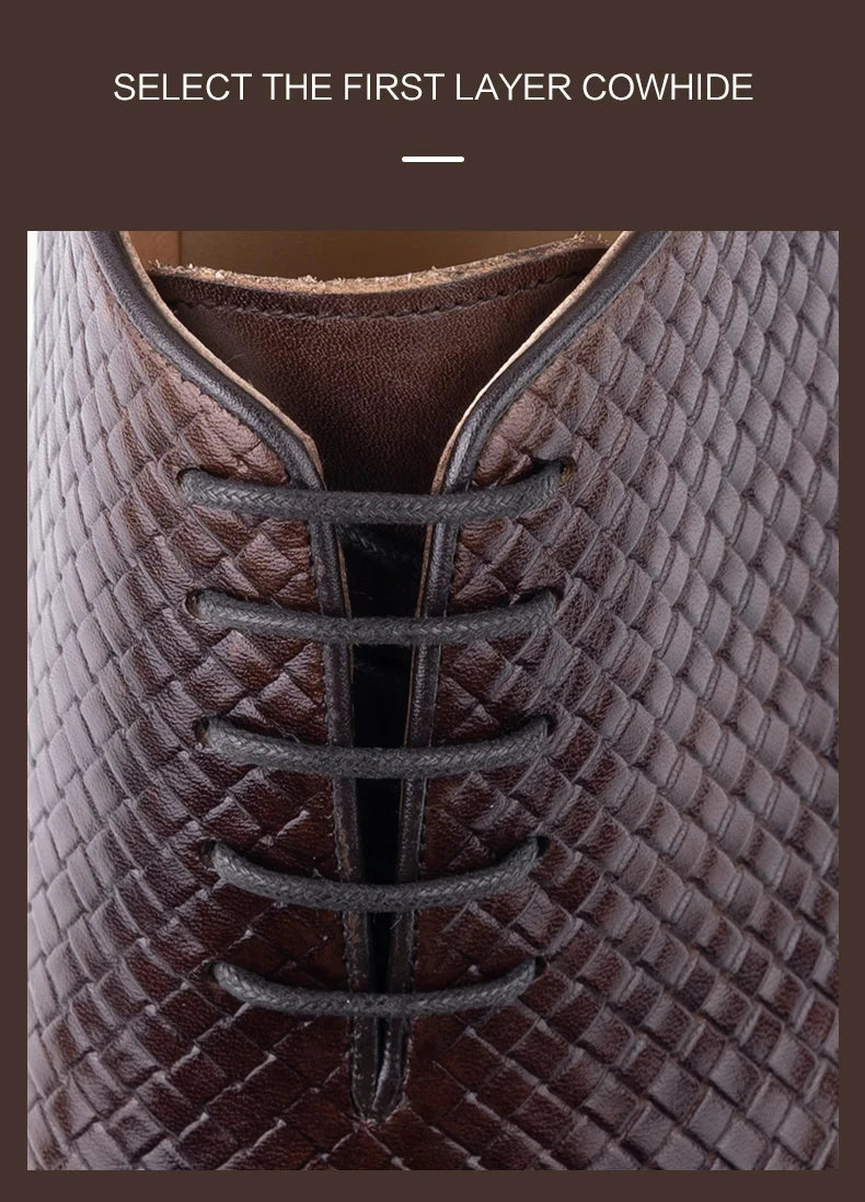 Men Dress Shoes Formal Office Oxford Wedding Party Matches Suit Zapatos De Hombre High Grade Genuine Leather handmade Man shoes