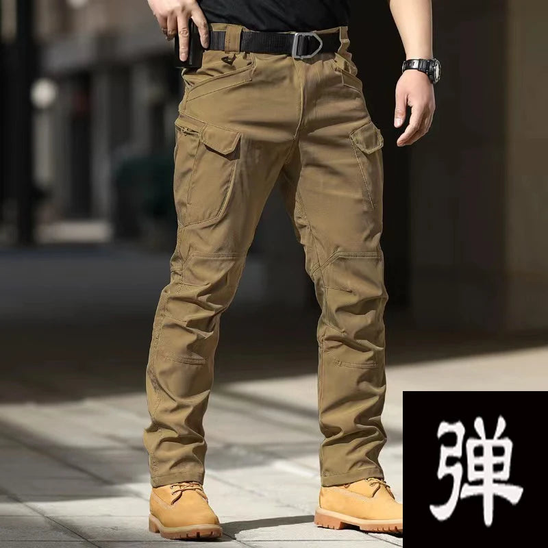 Men's M-5XL Autumn Spring Fall Elastic Camping Hiking Trekking Finshing Hunting Pants Outdoor Cycling Tranning Cargo Trousers