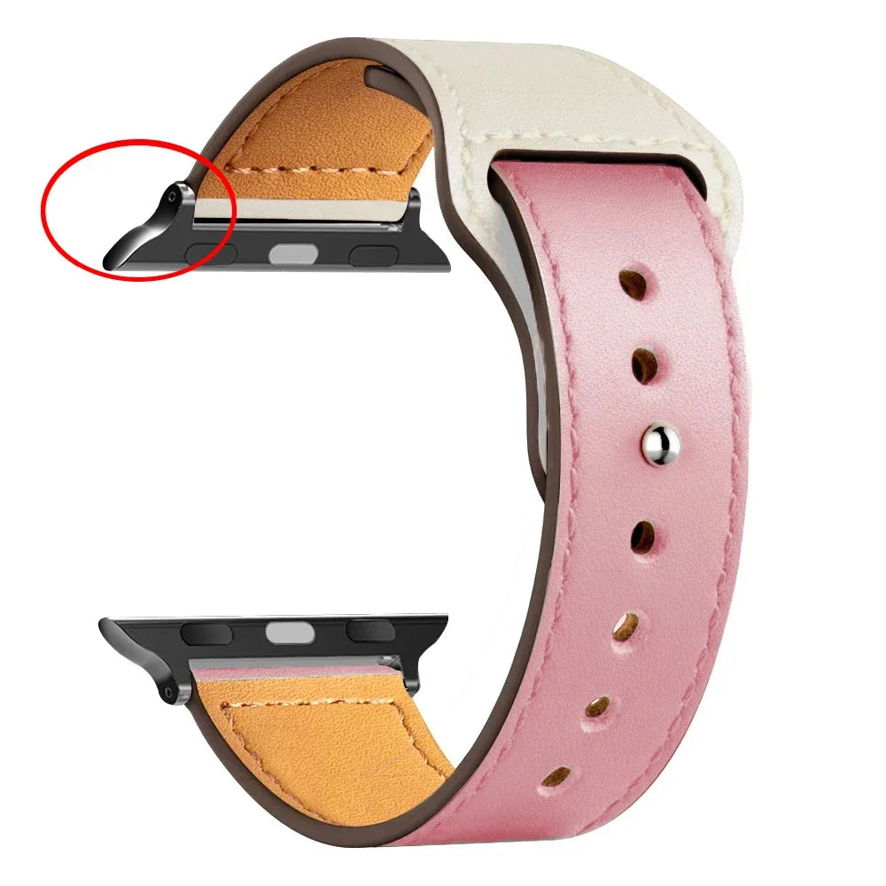Leather Bands For Apple watch strap Ultra 49mm 46MM 44mm 40mm 38mm/42mm sport bracelet iWatch series 10 9 8 7 3 5 6 se 41mm/45mm