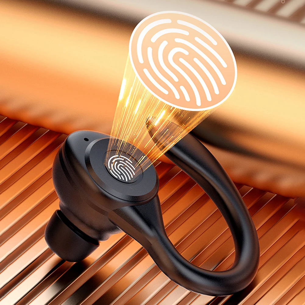 Wireless Bluetooth Headset Ear Hook Sports HiFI Stereo Headphones Waterproof Headset Noise Reduction LED Display Running Earbuds