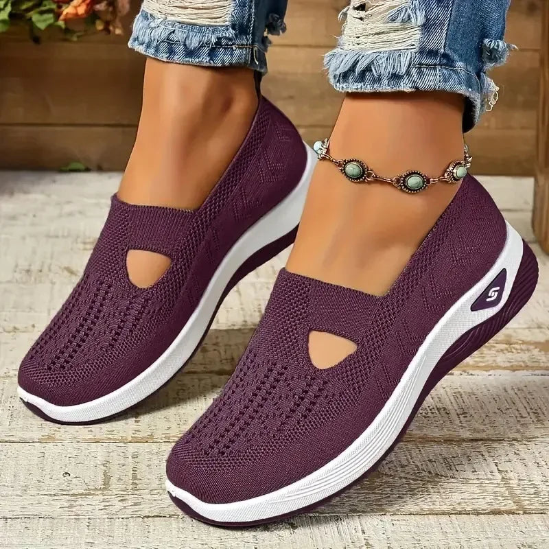 The Premium Orthopedic Women's Slip-On Sneaker – Ultra-Lightweight, Breathable Mesh Construction, and Non-Slip Soft Soles for Ultimate Summer Walking Comfort