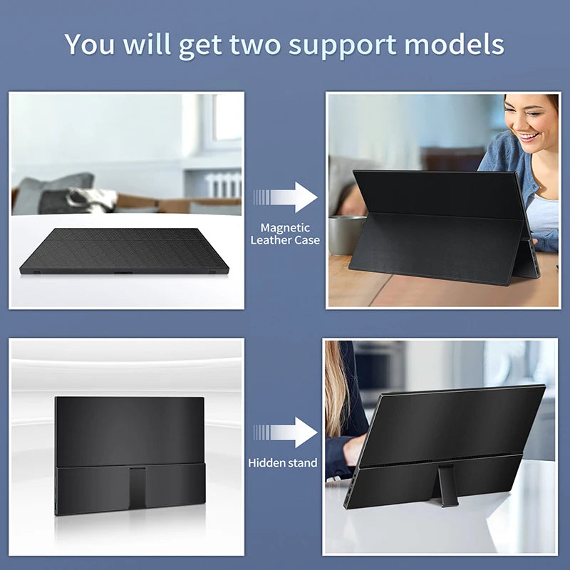 VCHANCE 14 Inch 1080P Full HD Portable Monitor Touch Screen Two Stands Second Screen for Laptop Ps4/5 Switch Xbox Gaming Display