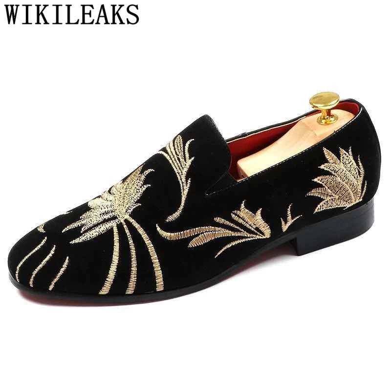 Men's Embroiled Formal Loafers Shoes