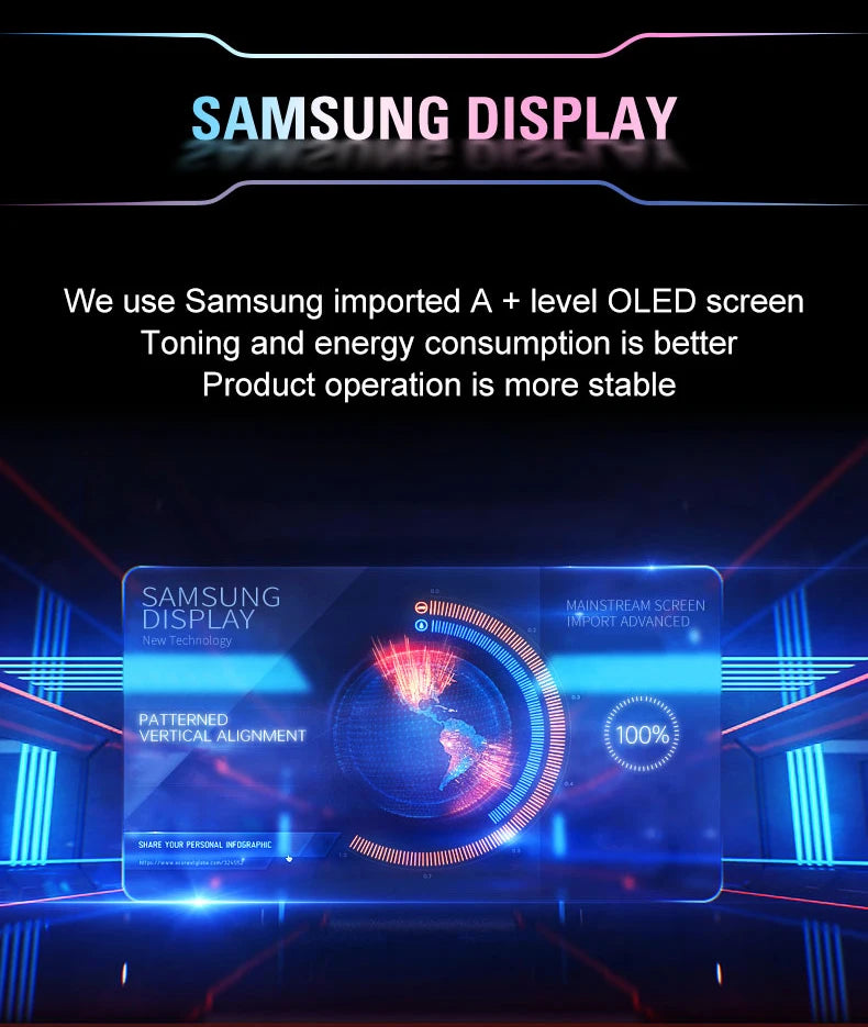 VCHANCE 13.3 Inch 4K OLED Portable Monitor 100% DCI-P3 Touch Screen USB-C Second Gaming Screen for Laptop Xbox Switch PS5/4