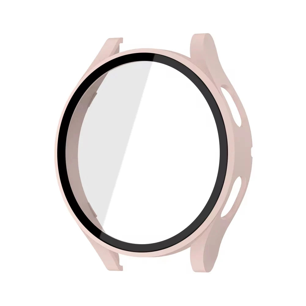 Tempered Glass+ PC Cover for Samsung Galaxy Watch 7 4 5 6 44mm 40mm All Coverage Protective Bumper Case Galaxy Watch Accessories