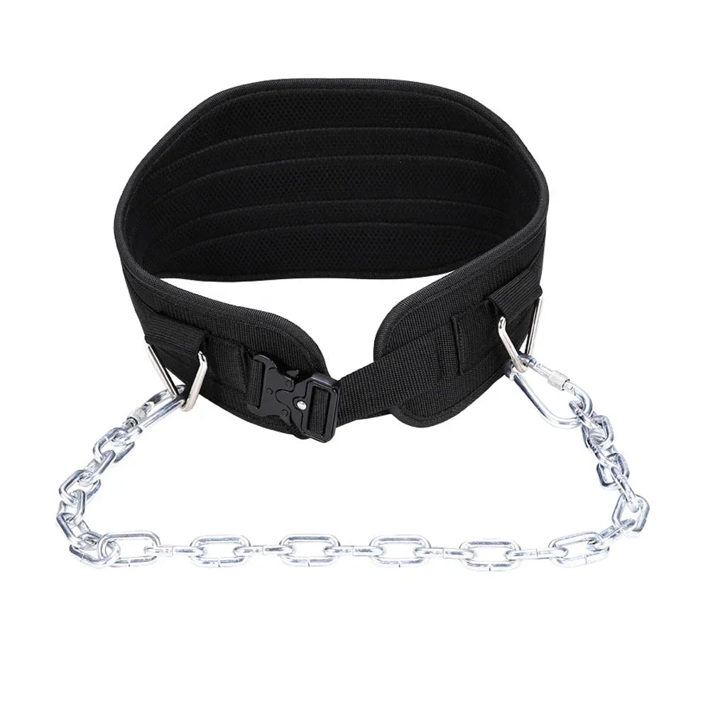 1Pcs Sports Dip Belt with Chain for Men Women, Weight Belt with Steel Chain, Safely Lifting up to 260kg for Pull Ups, Training