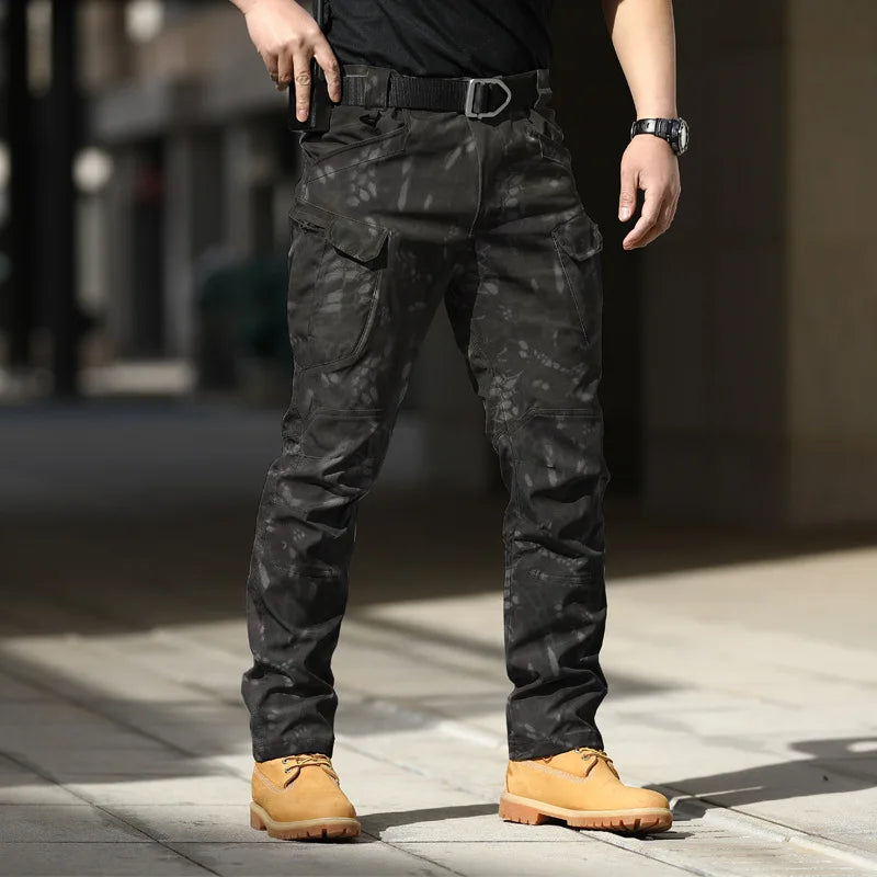 Men City Casual Tactical Hiking Cargo Waterproof Pants