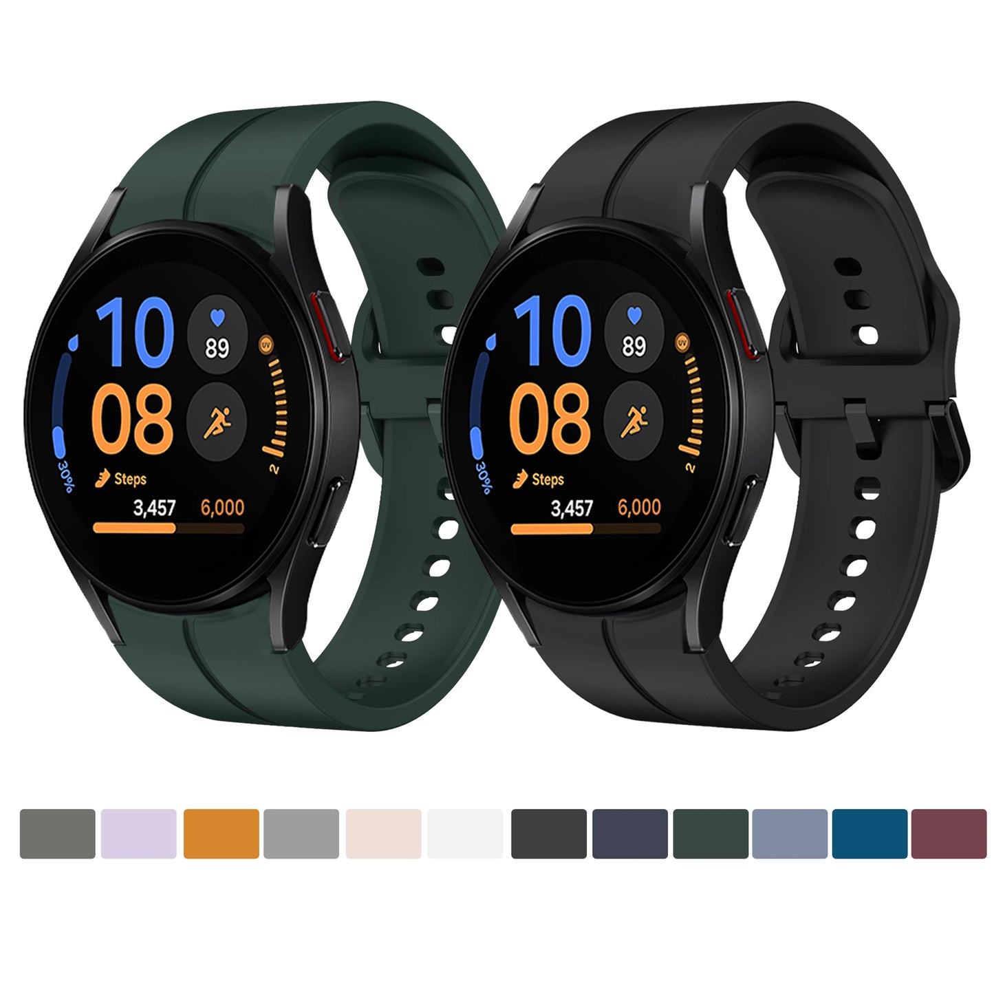 Watchstrap For Samsung Galaxy Watch FE 40mm Hinking Official Green Silicone Accessories for Galaxy Watch 4 5 6 7 40mm 44mm Band