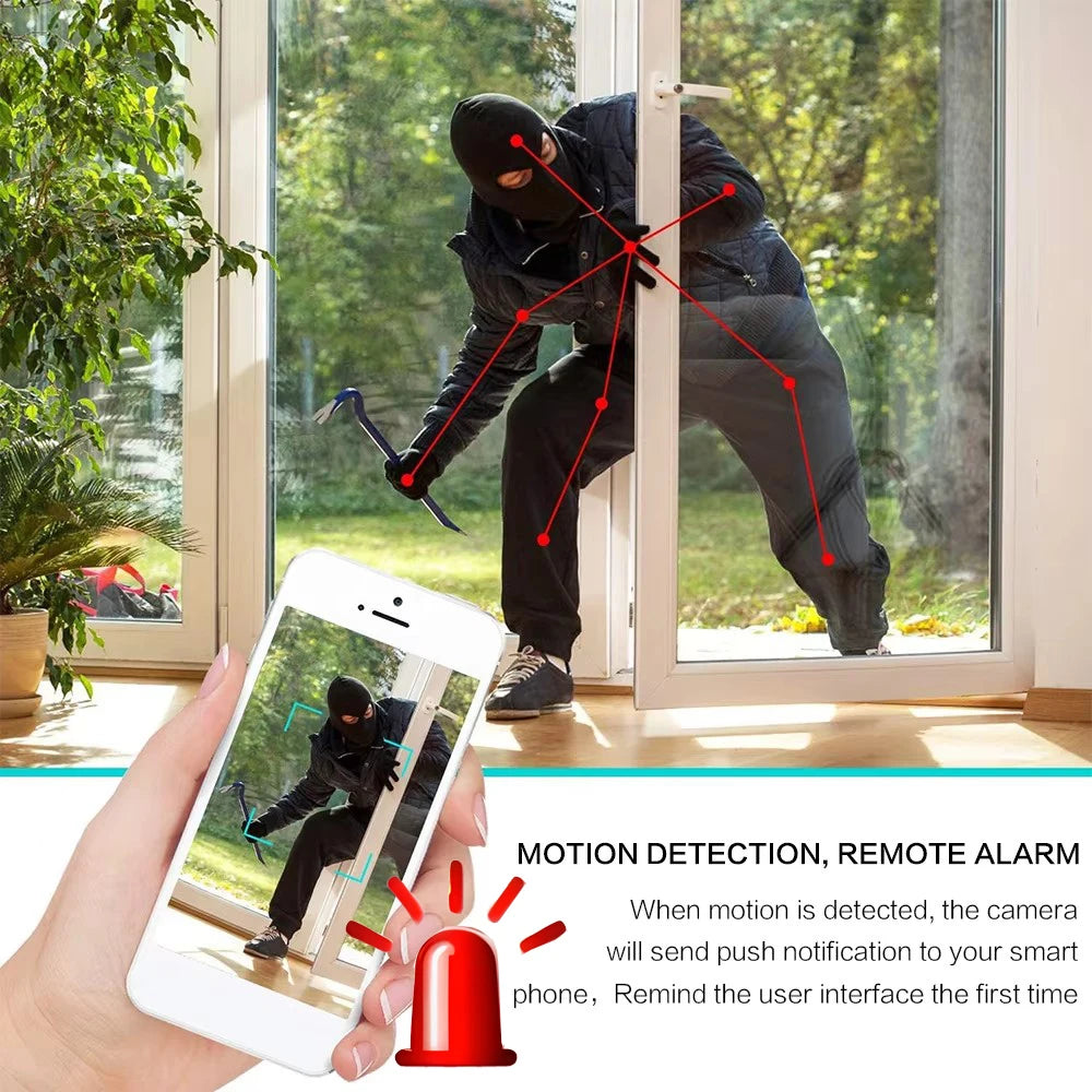 Fully upgraded and improved WIFI mini 4K HD clock camera, supporting infrared night vision, mobile detection, and remote viewing