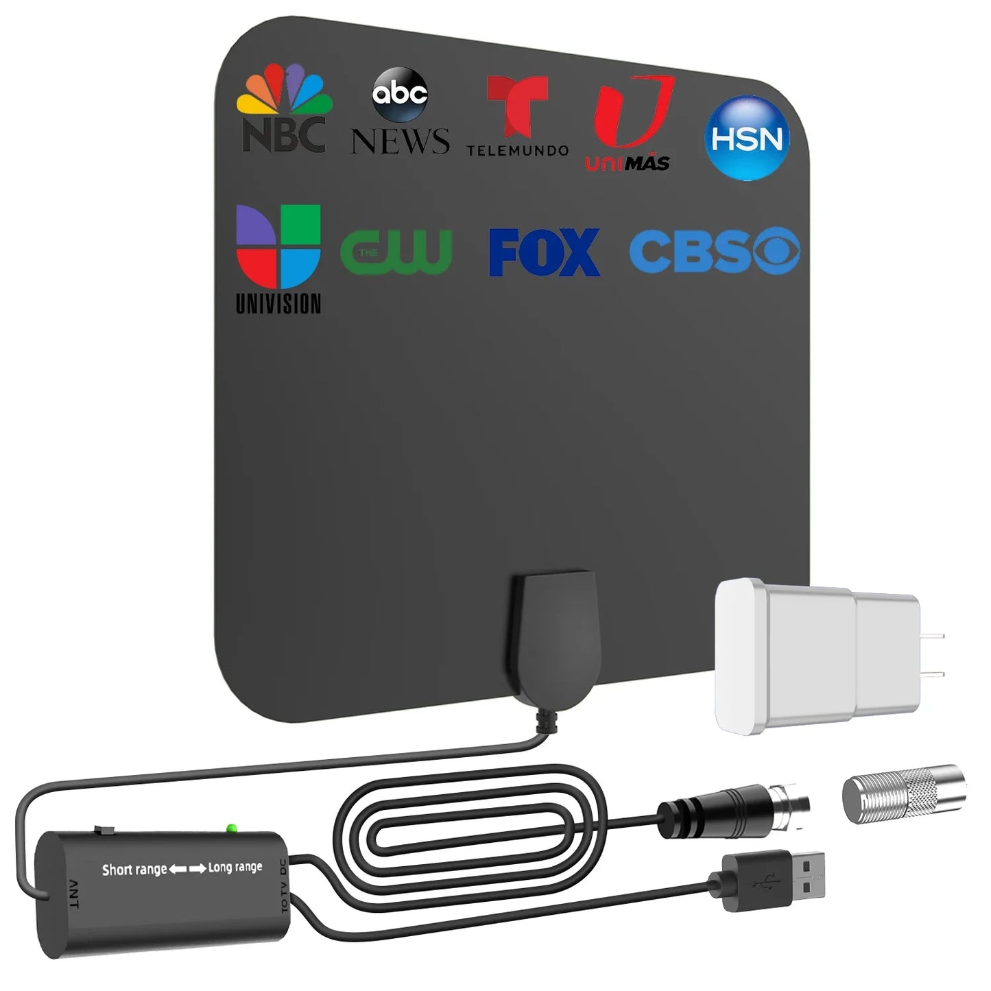 4K Flat Indoor TV Antenna HD Digital Indoor Aerial Amplifier HDTV Antenna 3600 Miles High Booster Signal Capture For TV Universa