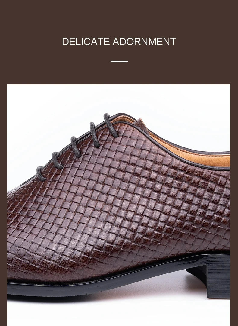 Men Dress Shoes Formal Office Oxford Wedding Party Matches Suit Zapatos De Hombre High Grade Genuine Leather handmade Man shoes